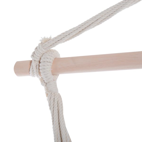 Hanging Swing Chair-Multi-colour stripes, white rope - Image 7