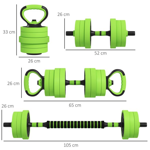 SPORTNOW Weight Dumbbells Set, Barbell, Kettlebell, Push Up Stand, 40kg - Image 5