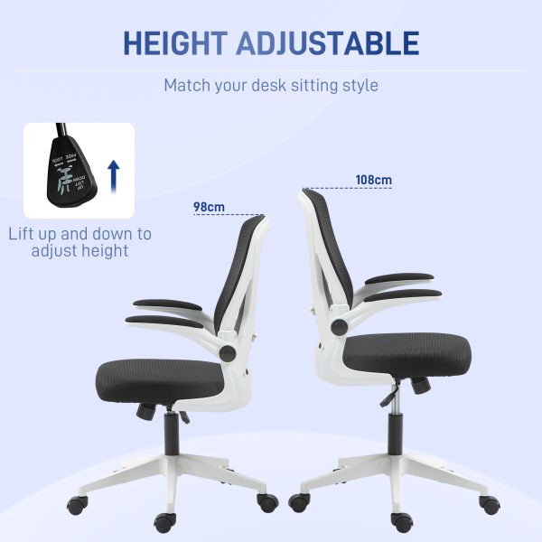 Vinsetto Mesh Office Chair Computer Chair with Swivel Wheels for Home Office - Image 4