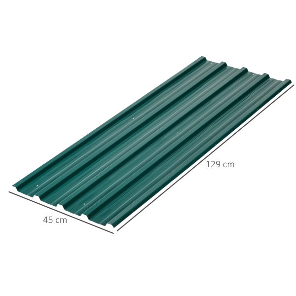 Outsunny Pack of 12 Metal Roofing Sheets for Greenhouse and Shed, Green - Image 5