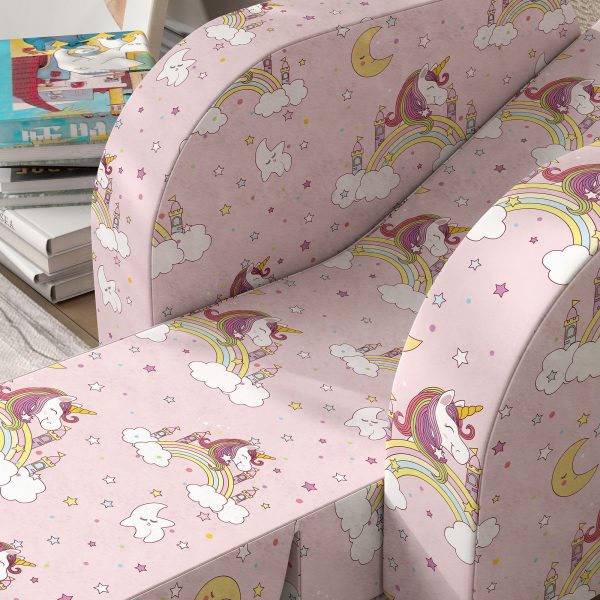 AIYAPLAY Kids Armchair, Foldable Toddler Chair for Bedroom - Pink - Image 8