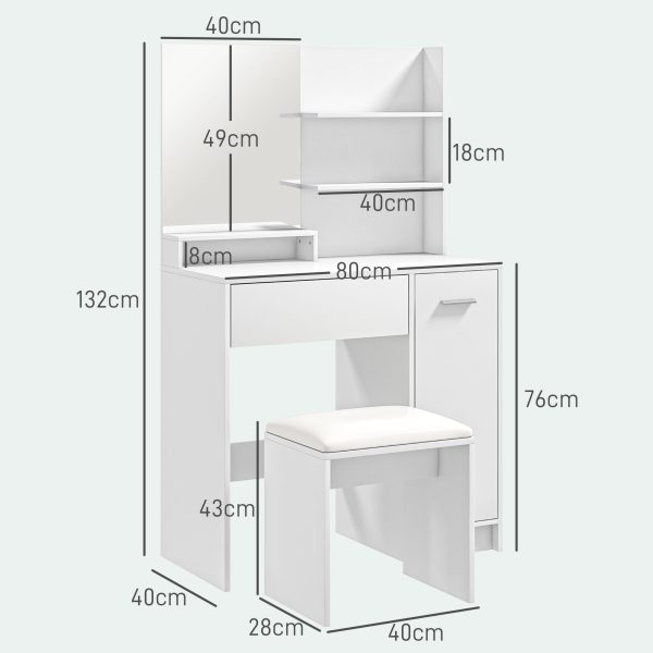 Vanity Table, White - Image 5