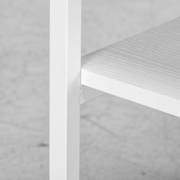 HOMCOM Mobile Printer Stand with Storage Printer Table for Home Office White - Image 8