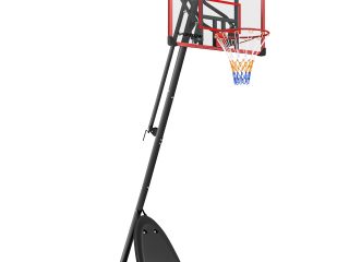 SPORTNOW Adjustable Basketball Hoop with Weighted Base, 2.4-2.9m, Red