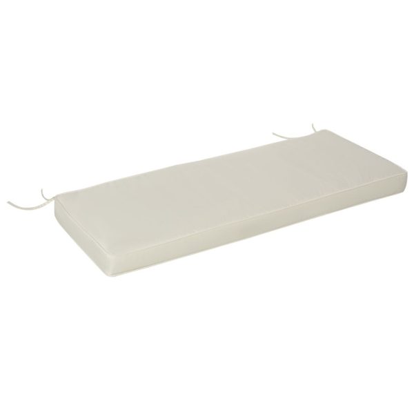 Bench Cushion 2 Seater Loveseat Seat Pad Swing Furniture Cream White