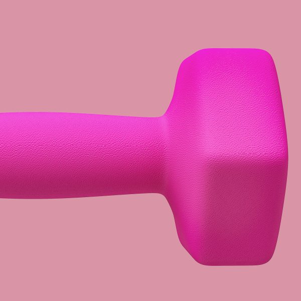 SPORTNOW Set of 2 Hexagonal Dumbbells Weights Pair, 2 x 3kg, Pink - Image 7