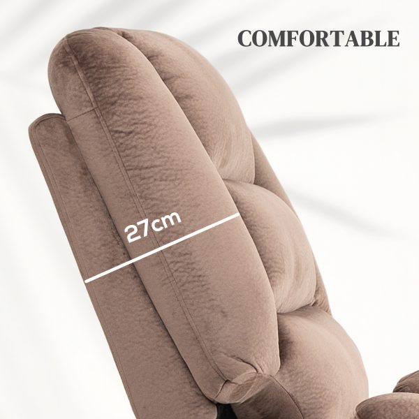 HOMCOM Riser and Recliner Chair Lift Chair with Vibration Massage, Heat, Brown - Image 7