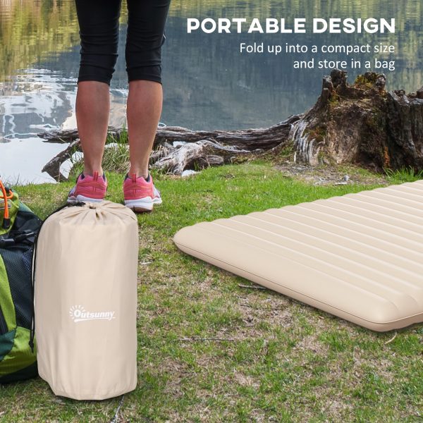 Outsunny Double Air Bed Inflatable Mattress, 195 x 140 x 10cm, White - Image 6