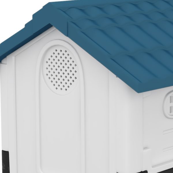 PawHut Dog Kennel for Outside, for XS and S Dogs, 80 x 69 x 76cm, Blue - Image 8