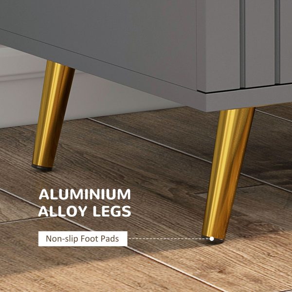 HOMCOM Bedroom Chest of Drawers, 3-Drawer Dresser with Aluminium Legs - Image 5