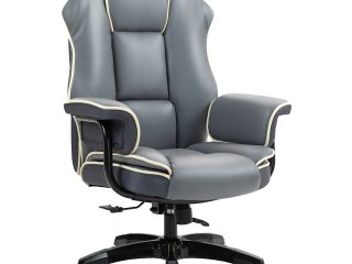 Vinsetto High Back Office Chair with Height Adjustable, Reclining, Grey