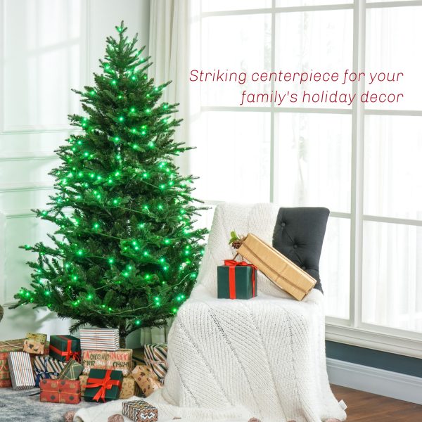 HOMCOM 1.8m Prelit Artificial Christmas Tree w/ Lights for Party Decoration - Image 3