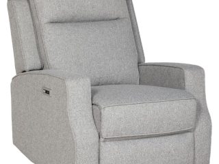 HOMCOM Electric Armchair, Fabric Recliner Chair with USB Port, Grey