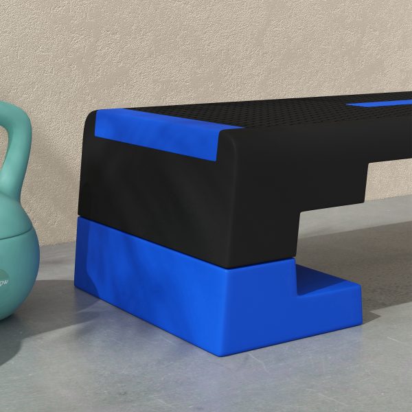 SPORTNOW 15cm/20cm/25cm Aerobic Step Platform for Home and Office, Blue - Image 3