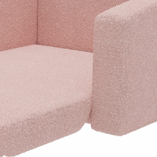 AIYAPLAY 2 in 1 Kids Chair Recliner with Washable Cushion, Cover, Pink - Image 7