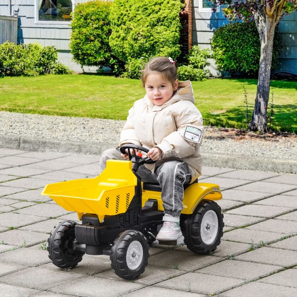 HOMCOM Ride on Tractor No Power for Kids with Manual Control Bucket - Image 2