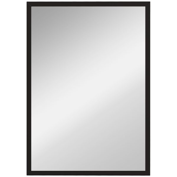 HOMCOM 70x50cm Wall Bathroom Mirror for Home Decor, Vanity Mirror, Black