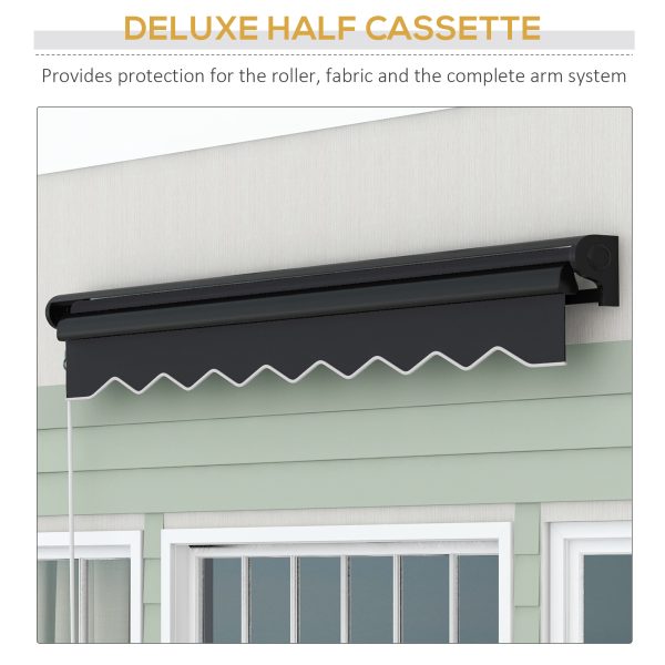 Outsunny 3 x 2.5m Electric Awning with LED Light, Sun Canopies for Patio - Image 4