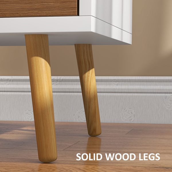 HOMCOM Bedside Table with 2 Drawers for Bedroom, Living Room - Image 5