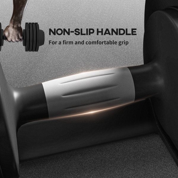 SPORTNOW 4-in-1 Adjustable Dumbbells Weights Set, 7KG 13KG 18KG 24KG - Image 6