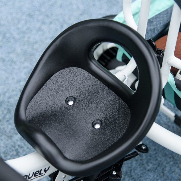 HOMCOM 6 in 1 Kids Trike, Stroller with Parent Handle, Green - Image 8