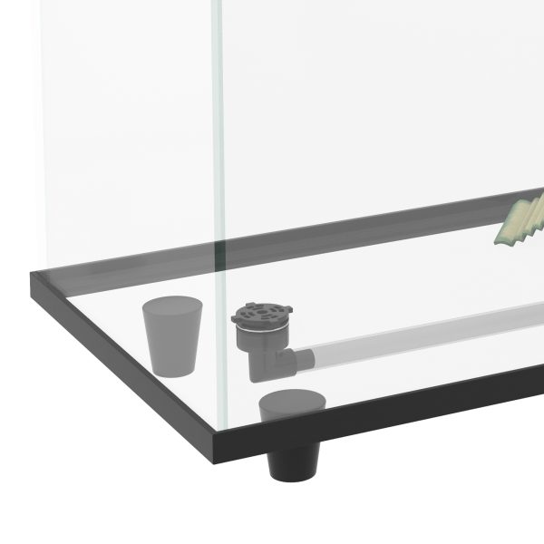 PawHut Turtle Tank 28L Glass Turtle Aquarium w/ Easy-Drain 45 x 25 x 29cm - Image 6