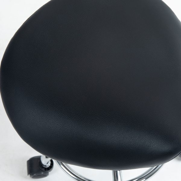 HOMCOM Saddle Chair, Rolling Salon Stool for Massage Spa Clinic Beauty, Black - Image 8