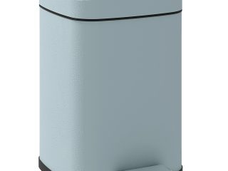 HOMCOM 12L Kitchen Pedal Bin, Metal Rubbish Bin with Soft-close Lid, Light Green