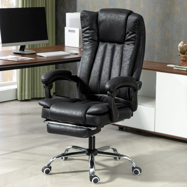 Vinsetto Executive Office Chair Computer Desk Chair for Home w/ Footrest, Black - Image 2