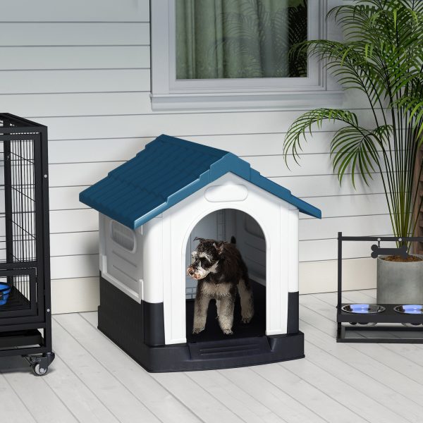 PawHut Dog Kennel for Outside, for XS and S Dogs, 80 x 69 x 76cm, Blue - Image 2