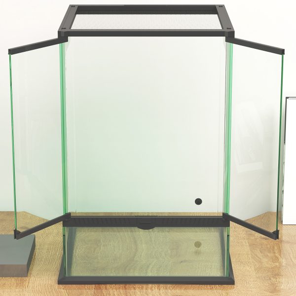 PawHut Glass Reptile Terrarium, 40L Vivarium for Lizards Frogs Snakes Turtles - Image 8