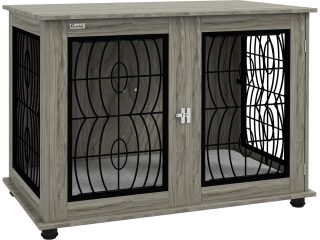 PawHut Dog Crate Furniture, 37" End Table for Large Dogs w/ Cushion