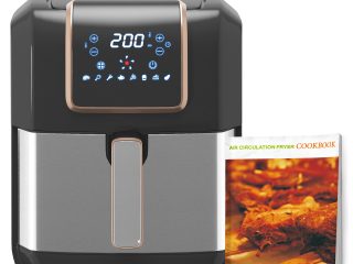 HOMCOM Air Fryer 1700W 6.5L with Digital Display Timer for Low Fat Cooking
