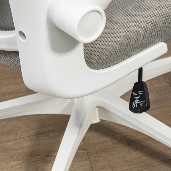 Vinsetto Mesh Office Chair with Headrest, 4D Lumbar Support, Flip-up Arm - Image 8