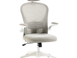 Vinsetto Mesh Office Chair with Headrest, 4D Lumbar Support, Flip-up Arm