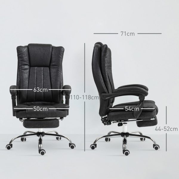 Vinsetto Executive Office Chair Computer Desk Chair for Home w/ Footrest, Black - Image 5