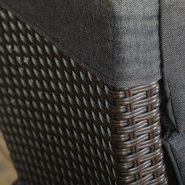 Outsunny Outdoor Recliner Chair with Cushion Rattan Reclining Lounge Chair, Grey