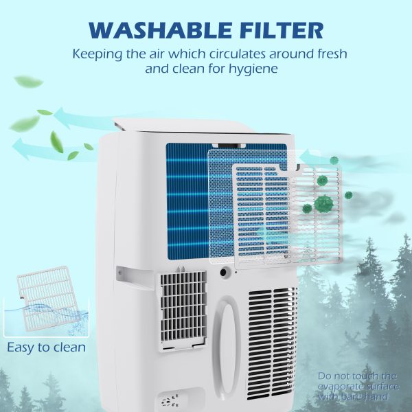HOMCOM 14,000 BTU Portable Air Conditioner with 40mÂ², Sleep Mode, Dehumidifier - Image 5