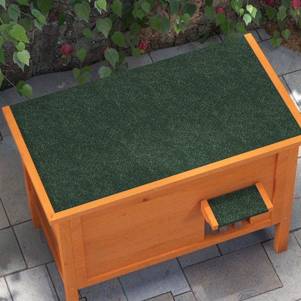 PawHut Outdoor Feral Cat House Insulated w/ Openable Roof - Orange - Image 8