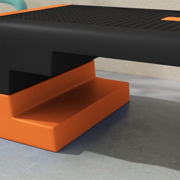 SPORTNOW 15cm/20cm/25cm Aerobic Step Platform for Home and Office, Orange - Image 7