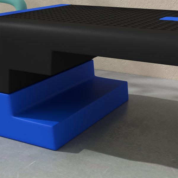 SPORTNOW 15cm/20cm/25cm Aerobic Step Platform for Home and Office, Blue - Image 4