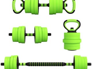 SPORTNOW Weight Dumbbells Set, Barbell, Kettlebell, Push Up Stand, 30kg