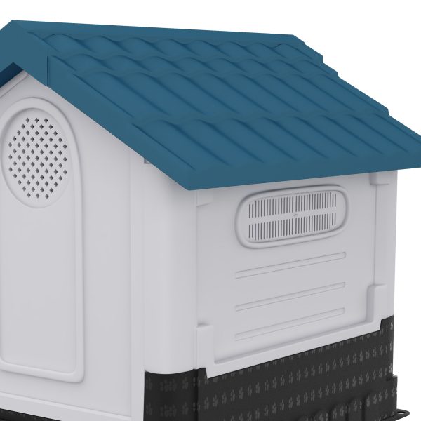 PawHut Dog Kennel for Outside, for M and L Dogs, 101 x 88 x 99cm, Blue - Image 8