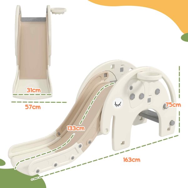AIYAPLAY 3 in 1 Kids Slide for 1-3 Years, Elephant-Themed Indoor Slide - Image 5