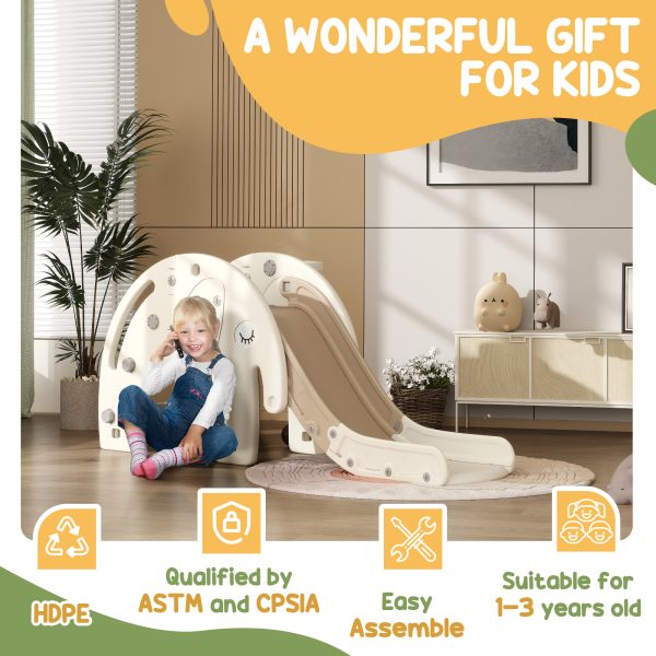 AIYAPLAY 3 in 1 Kids Slide for 1-3 Years, Elephant-Themed Indoor Slide - Image 8