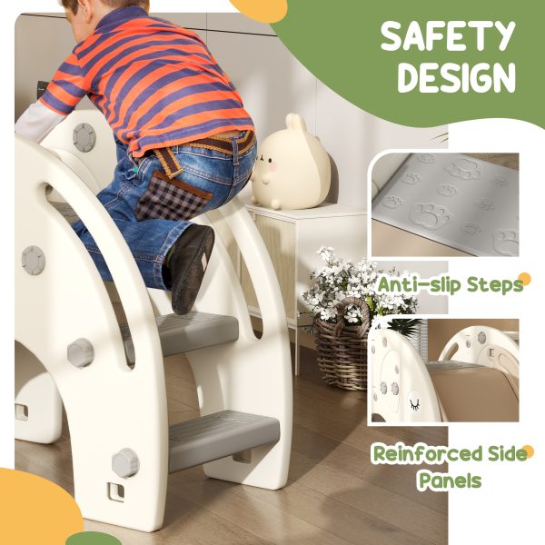 AIYAPLAY 3 in 1 Kids Slide for 1-3 Years, Elephant-Themed Indoor Slide - Image 6