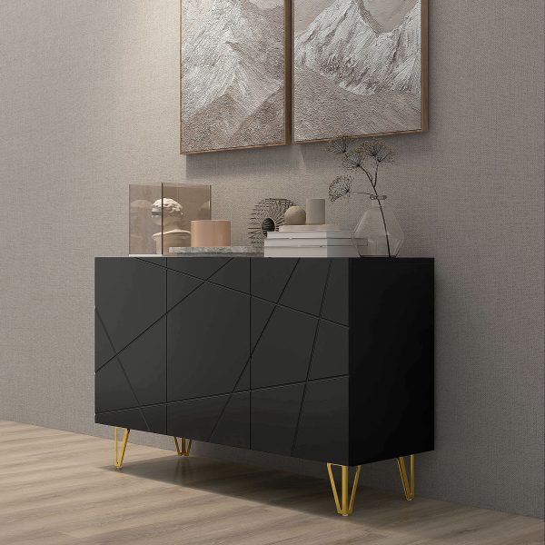 HOMCOM Freestanding Storage Cabinet with Adjustable Shelves for Living Room - Image 8