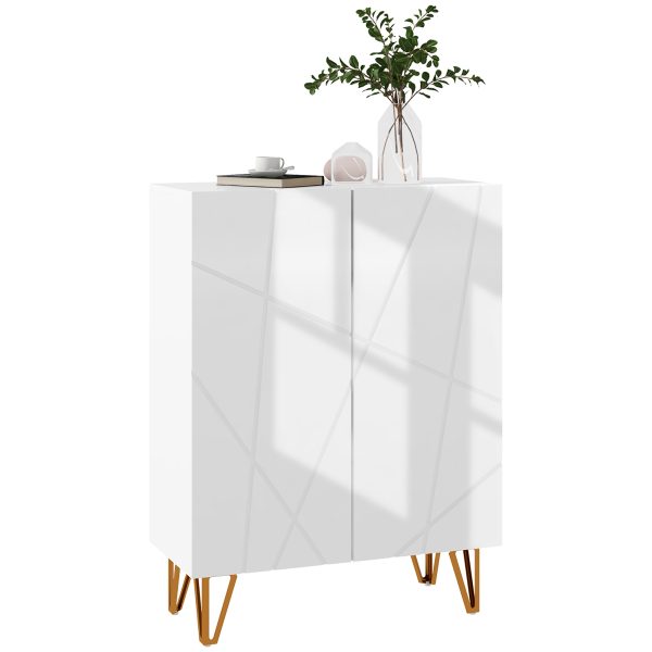 HOMCOM Shoe Storage Cabinet with Soft-Close Hinges and Adjust Shelves - Image 2