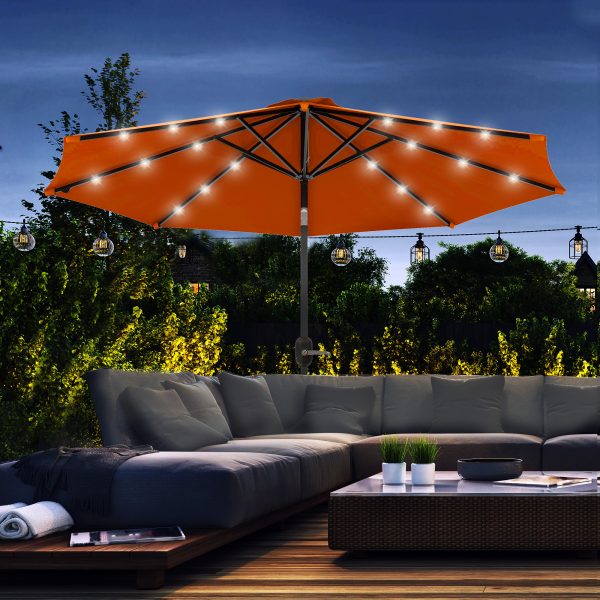 Outsunny 24 LED Solar Powered Parasol Umbrella Garden Tilt Outdoor String Light - Image 2