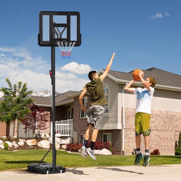 SPORTNOW 2.35-3.05M Basketball Hoop and Stand with 6-Level Height and Wheels - Image 2
